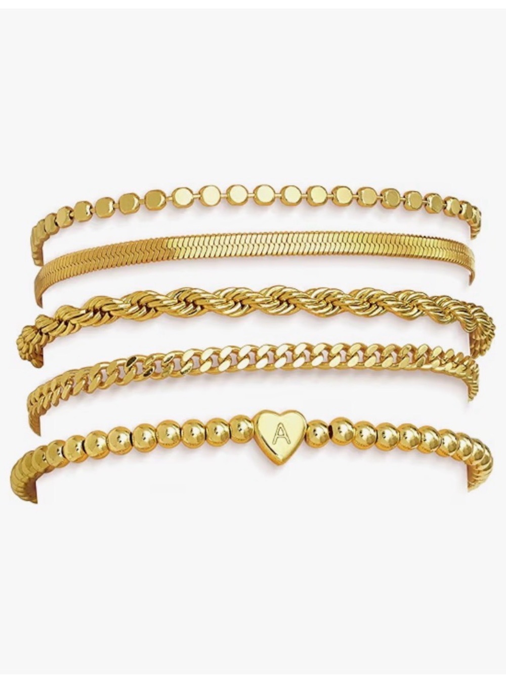 Gold-Tone Layered Bracelet Set